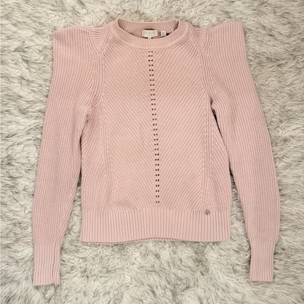 Ted Baker London ‘Sunniie’ Puff Shoulder Jumper - Light Pink